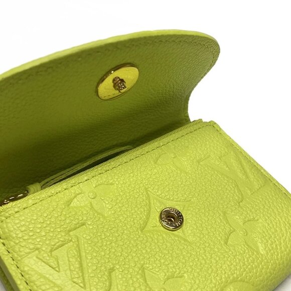 Auth LOUIS VUITTON Rosalie Coin Purse M14506 zesty lime Monogram Empreinte - - Picture 11 of 12